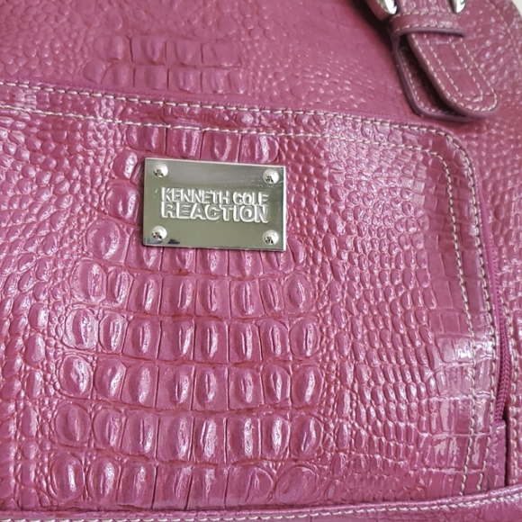 Kenneth Cole Reaction Purse Pink Croc Tote Barbie Bag - Picture 6 of 15